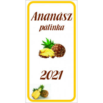 Ananász pálinka címke