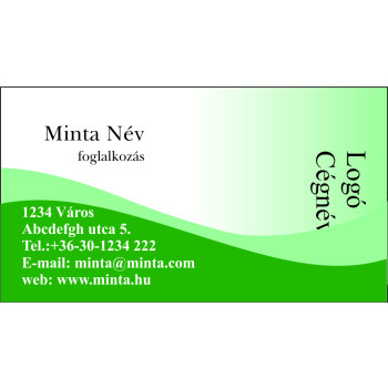 Névjegykártya 1 oldalas, 60 db/cs. - 18