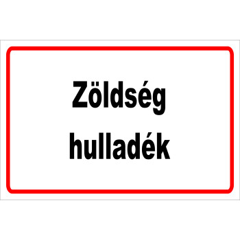 ANTSZ matrica - Zöldség hulladék