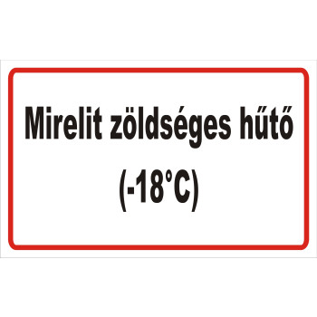 ANTSZ matrica -Mirelit zöldséges hűtő