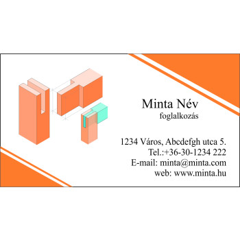 Névjegykártya 1 oldalas, 60 db/cs. - 116 Asztalos névjegy