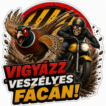 Veszélyes fácán matrica 04