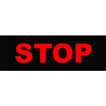 Stop matrica (átvilágítható)